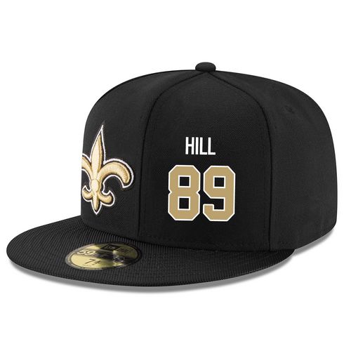 NFL New Orleans Saints #89 Josh Hill Stitched Snapback Adjustable Player Hat - Black/Gold